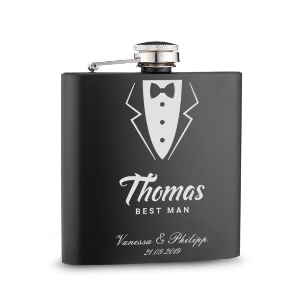 Personalisierter Flachmann - Individuell Graviert Mit Text Oder Foto