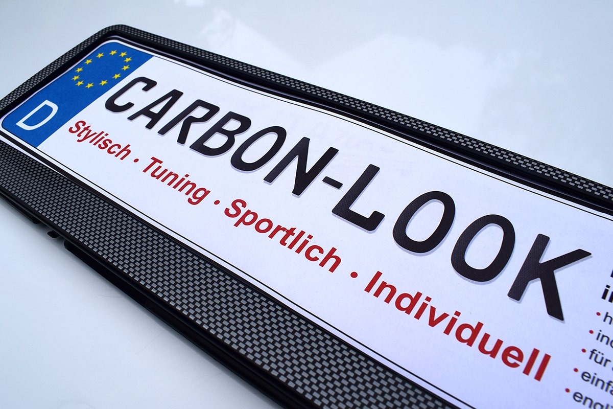 Kennzeichenhalter Carbon-Look